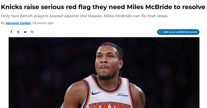 尼克斯G2主场失利 替补席崩盘成致命伤